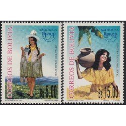 Upaep Bolivia 965/66 1996 Traje típico del Valle y Oriental MNH