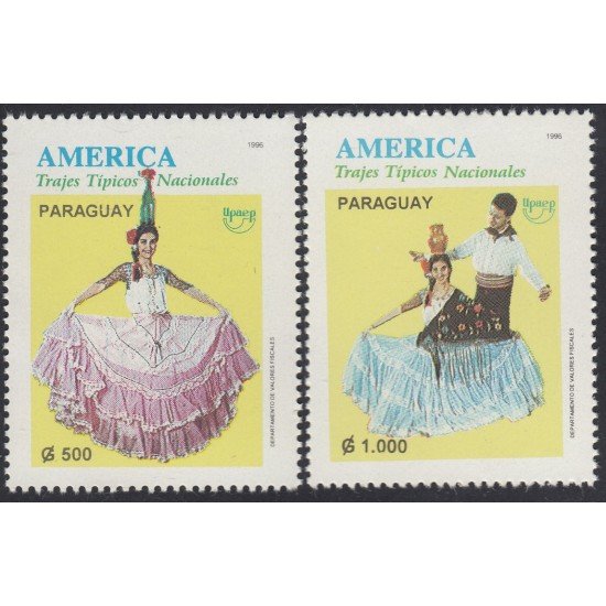 Upaep Paraguay 2710/11 1996 Trajes típicos MNH