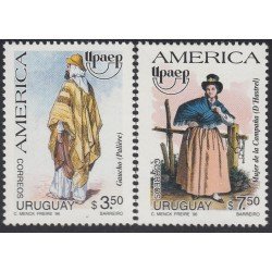 Upaep Uruguay 1594/95 1996 Gaucho Campesina MNH Upaep Uruguay 1594/95 1996 Gaucho Campesina MNH