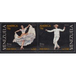 Upaep Venezuela 1835/36 1996 Traje típico de Hombre y Mujer MNH Upaep Venezuela 1835/36 1996 Traje típico de Hombre y Mujer MNH