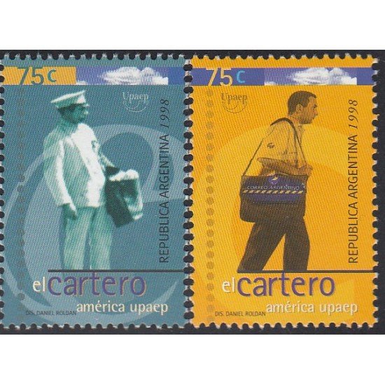 Upaep Argentina 2015/16 1997 Cartero Antiguo y Moderno MNH Upaep Argentina 2015/16 1997 Cartero Antiguo y Moderno MNH