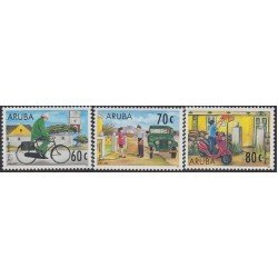 Upaep Aruba 190/92 1997 cartero postman bicicleta coche moto MNH Upaep Aruba 190/92 1997 cartero postman bicicleta coche moto MNH