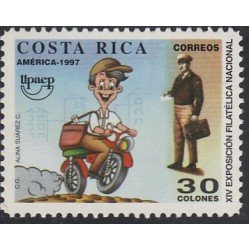 Upaep Costa Rica 618 1997 Cartero en motocicleta motorcycle y a pie MNH Upaep Costa Rica 618 1997 Cartero en motocicleta motorcycle y a pie MNH