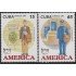 Upaep Cuba 3673/74 1997 Cartero del SXIX y XX MNH
