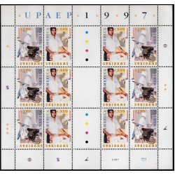 Upaep Suriname 1465/66 1997 Mini hoja Cartero postman motocicleta motorcycle Paquete MNH Upaep Suriname 1465/66 1997 Mini hoja Cartero postman motocicleta motorcycle Paquete MNH