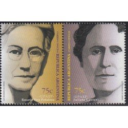 Upaep Argentina 2088/89 1998 Rosario Vera Julieta Lanteri MNH