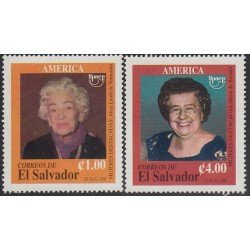 Upaep El Salvador 1364/65 1998 Alice Lardé María de Baratta MNH