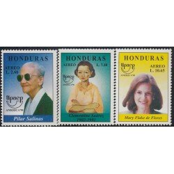 Upaep Honduras 968/70 1998 Pilar Salinas Clementina Suárez Mary Flake MNH Upaep Honduras 968/70 1998 Pilar Salinas Clementina Suárez Mary Flake MNH