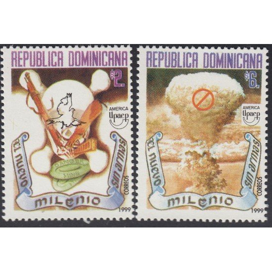 Upaep Rep Dominicana 1397/98 1999 Paloma, fusil y minas Explosión nuclear MNH