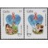 Upaep Cuba 3902/03 2000 VIH Sida AIDS Familia, globo terráqueo con forma de corazón MNH