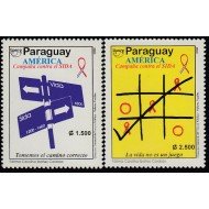 Upaep Paraguay 2817/18 2000 VIH Sida AIDS Tomemos el camino correcto La vida no es un juego MNH Upaep Paraguay 2817/18 2000 VIH Sida AIDS Tomemos el camino correcto La vida no es un juego MNH