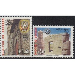 Upaep Bolivia 1101/02 2001 Iglesia Franciscana Tiahuanaco MNH