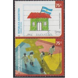 Upaep Argentina 2293/94 2002 Niños jugando Dibujo de un niño MNH
