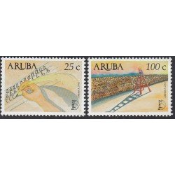 Upaep Aruba 293/94 2002 Ejercicio de escritura Muro escrito MNH