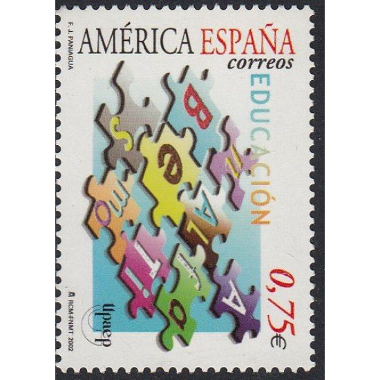 Upaep España 3501 2002 Composición con un rompecabezas MNH Upaep España 3501 2002 Composición con un rompecabezas MNH