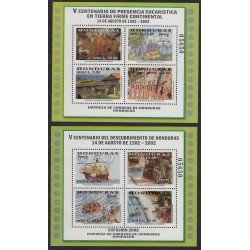 Upaep Honduras HB 68/69 2002 5 Centenario de presencia eucarística MNH