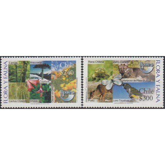 Upaep Chile 1662/63 2003 Fuchsia magellanica Caudiverbera MNH