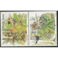 Upaep Colombia 1239/40 2003 Bradypus tridactylus Ramphastos Mariposa pájaro bird MNH Upaep Colombia 1239/40 2003 Bradypus tridactylus Ramphastos Mariposa pájaro bird MNH