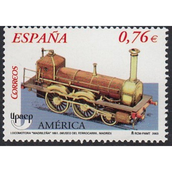 Upaep España 1769/70 2003 Locomotora La Madrileña tren train Railway MNH Upaep España 1769/70 2003 Locomotora La Madrileña tren train Railway MNH