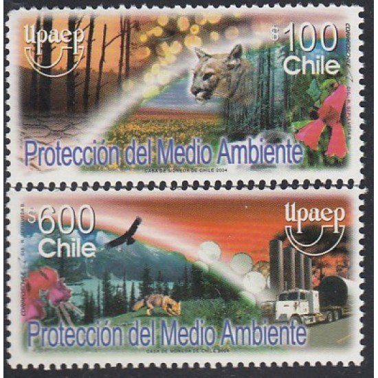 Upaep Chile 1672/73 2004 pájaro bird fauna MNH Upaep Chile 1672/73 2004 pájaro bird fauna MNH