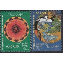 Upaep Ecuador 1806/07 2004 Protección medio ambiente MNH Upaep Ecuador 1806/07 2004 Protección medio ambiente MNH