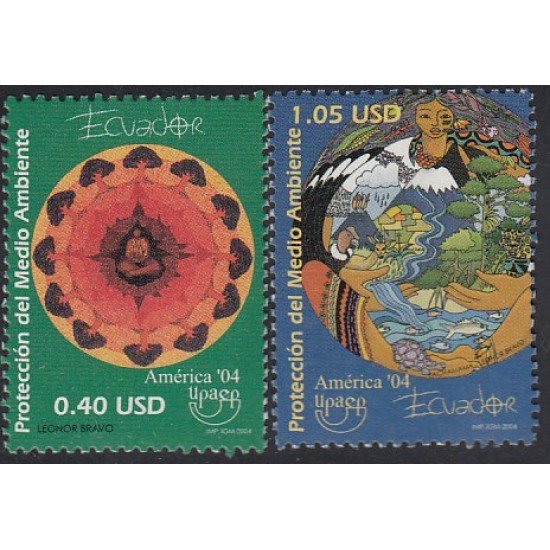 Upaep Ecuador 1806/07 2004 Protección medio ambiente MNH
