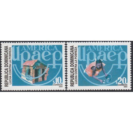 Upaep Rep. Dominicana 1495/96 2004 Lucha contra la pobreza MNH Upaep Rep. Dominicana 1495/96 2004 Lucha contra la pobreza MNH