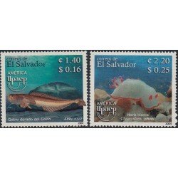 Upaep El Salvador 1586/87 2004 fauna fish pez Akko Rossi Chromodoris sphoni MNH Upaep El Salvador 1586/87 2004 fauna fish pez Akko Rossi Chromodoris sphoni MNH