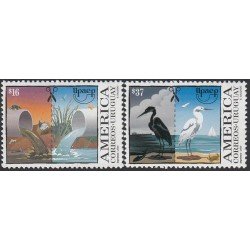 Upaep Uruguay 2191/92 Agua contaminada y limpia Ave sucia y limpia pájaro bird MNH
