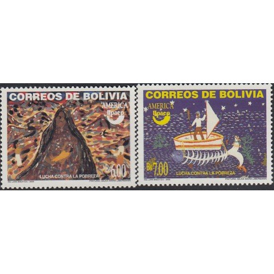 Upaep Bolivia 1195/96 2005 Lucha contra la pobreza MNH Upaep Bolivia 1195/96 2005 Lucha contra la pobreza MNH