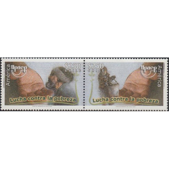 Upaep Chile 1694/95 2005 Lucha contra la pobreza MNH Upaep Chile 1694/95 2005 Lucha contra la pobreza MNH