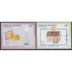 Upaep Argentina 2622/23 2006 Ahorro de energía El nuevo milenio sin armas MNH
