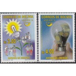 Upaep Bolivia 1236/37 2006 Ahorro de energía flora MNH