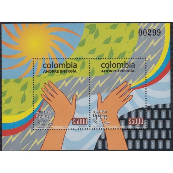 Upaep Colombia HB 61 2006 Ahorre energía MNH