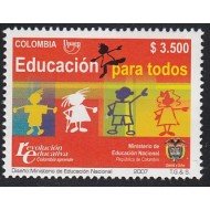 Upaep Colombia 1418 2007 Educación para todos MNH Upaep Colombia 1418 2007 Educación para todos MNH