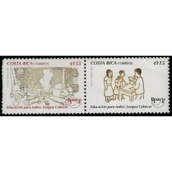Upaep Costa Rica 829/30 2007 Educación para todos Lengua Cabecar MNH