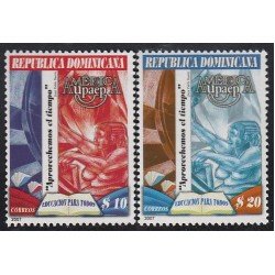 Upaep Rep Dominicana 1527/28 2007 Educación para todos Aprovechemos el tiempo MNH
