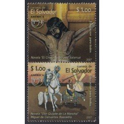 Upaep El Salvador 1697/98 2007 El Cristo negro Don Quijote de la Mancha MNH