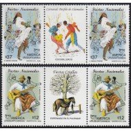 Upaep Uruguay 2377/78 2008 Fiestas Nacionales 2 par + 2 viñetas MNH