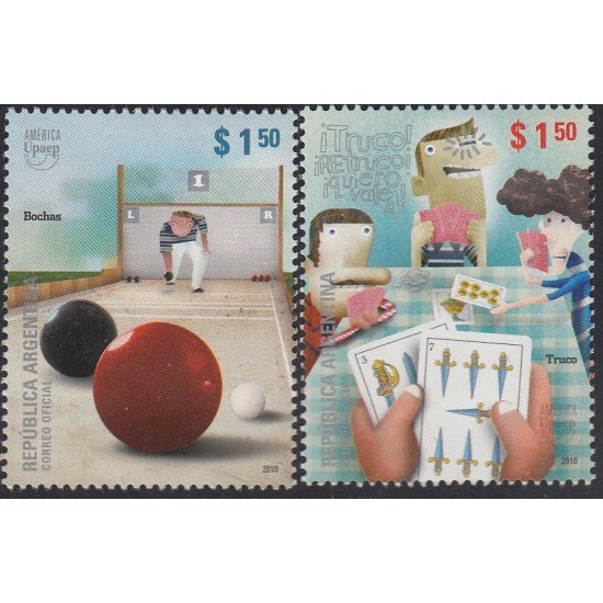 Upaep Argentina 2873/74 2009 Truco Bochas MNH Upaep Argentina 2873/74 2009 Truco Bochas MNH