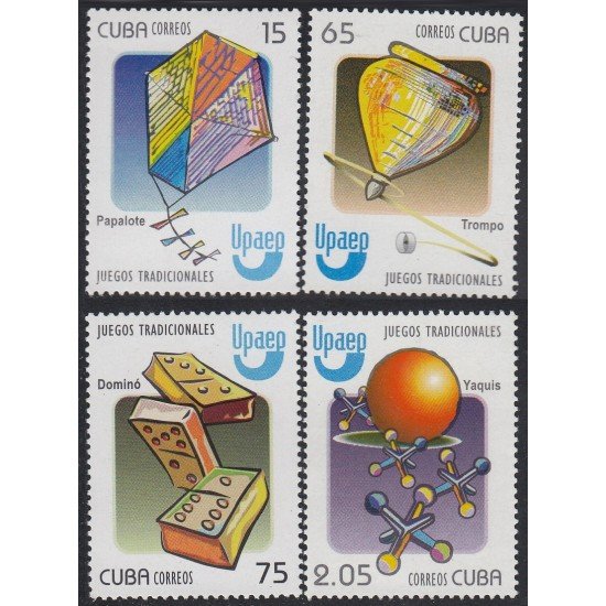 Upaep Cuba 4756/59 2009 Juegos tradicionales Trompo Papalote Dominó Yaquis MNH Upaep Cuba 4756/59 2009 Juegos tradicionales Trompo Papalote Dominó Yaquis MNH
