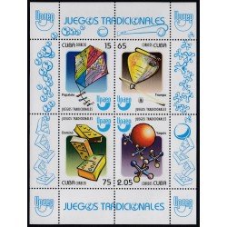 Upaep Cuba HB 260 2009 Juegos tradicionales Trompo Papalote Dominó Yaquis MNH