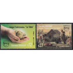 Upaep Uruguay 2411/12 2009 Juegos tradicionales La Taba MNH Upaep Uruguay 2411/12 2009 Juegos tradicionales La Taba MNH