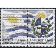 Upaep Uruguay 2448/49 2010 Símbolos Patrios MNH Upaep Uruguay 2448/49 2010 Símbolos Patrios MNH
