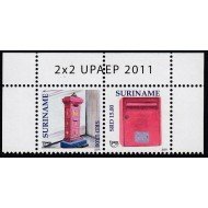 Upaep Suriname 2256/57 2011 Buzones MNH Upaep Suriname 2256/57 2011 Buzones MNH