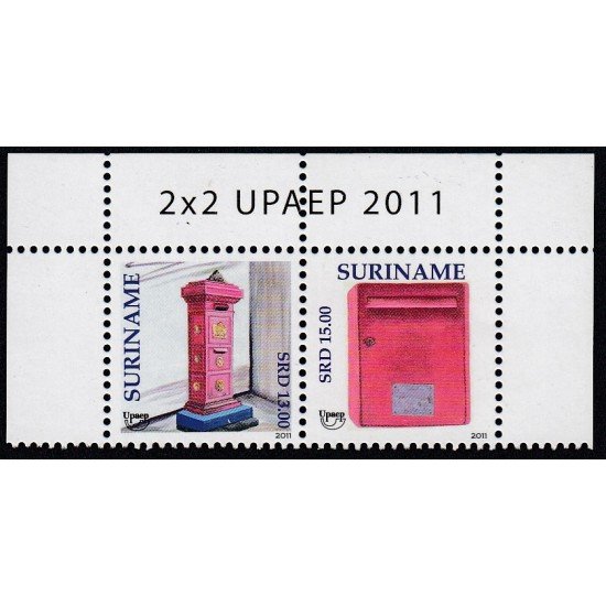 Upaep Suriname 2256/57 2011 Buzones MNH Upaep Suriname 2256/57 2011 Buzones MNH