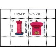 Upaep Suriname 2256/57 2011 Mini hoja Buzones MNH