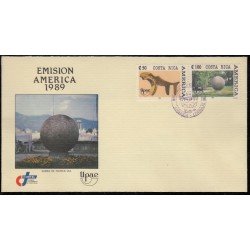 Upaep Costa Rica 518/19 1989 Madera Esfera MNH SPD FDC Sobre Primer Día Upaep Costa Rica 518/19 1989 Madera Esfera MNH SPD FDC Sobre Primer Día