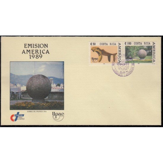 Upaep Costa Rica 518/19 1989 Madera Esfera MNH SPD FDC Sobre Primer Día Upaep Costa Rica 518/19 1989 Madera Esfera MNH SPD FDC Sobre Primer Día