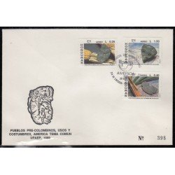 Upaep Honduras 766/68 1989 Jade SPD FDC Sobre Primer Día Upaep Honduras 766/68 1989 Jade SPD FDC Sobre Primer Día